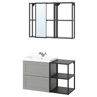 IKEA Enhet Badkamer, antraciet/grijs frame, 102x43x65 cm aanbieding