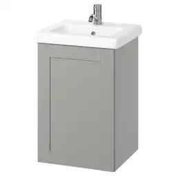 IKEA Enhet / tvÄllen Wastafel m deur/wasbak/kraan, grijs/grijs frame, 44x43x65 cm aanbieding