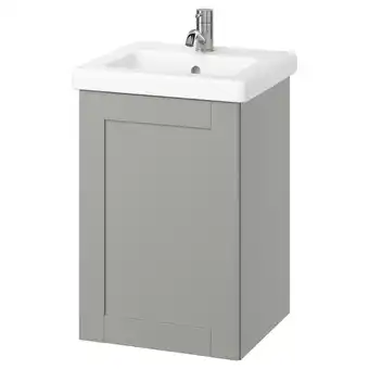 IKEA Enhet / tvÄllen Wastafel m deur/wasbak/kraan, grijs/grijs frame, 44x43x65 cm aanbieding