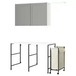 IKEA Enhet Opbergcombinatie, antraciet/grijs frame, 139x63.5 cm aanbieding