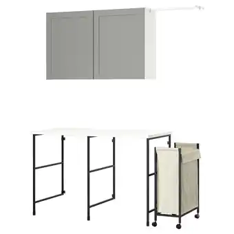 IKEA Enhet Opbergcombinatie, antraciet/grijs frame, 139x63.5 cm aanbieding