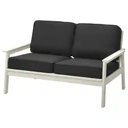 IKEA Bondholmen 2-zitsbank, buiten, wit/beige/järpön/duvholmen antraciet aanbieding