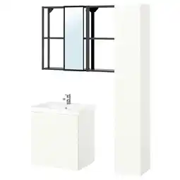 IKEA Enhet Badkamer, antraciet/wit, 64x43x65 cm aanbieding