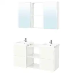 IKEA Enhet Badkamer, wit, 124x43x65 cm aanbieding