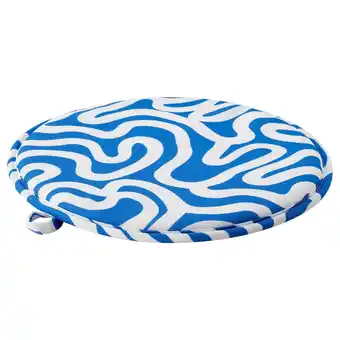 IKEA ÄngsfrÄken Stoelkussen, blauw/wit, 36 cm aanbieding