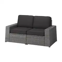 IKEA SollerÖn 2-zits modulaire bank, buiten, donkergrijs/järpön/duvholmen antraciet aanbieding