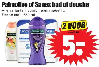 Dirk Palmolive of Sanex bad of douche aanbieding