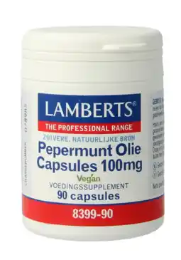 De Online Drogist Lamberts Pepermuntolie 100mg Capsules 90CP aanbieding