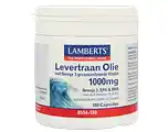 De Online Drogist Lamberts Levertraanolie 1000mg Capsules 180CP aanbieding