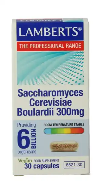 De Online Drogist Lamberts Saccharomyces cerevisiae Boulardii Capsules 30CP aanbieding