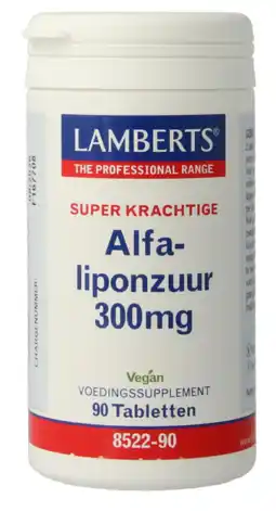 De Online Drogist Lamberts Alfa Liponzuur 300mg Tabletten 90TB aanbieding