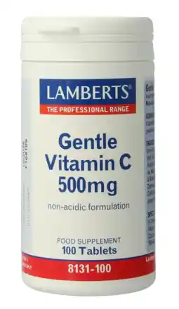 De Online Drogist Lamberts Vitamine C Gentle 500 mg Tabletten 100TB aanbieding