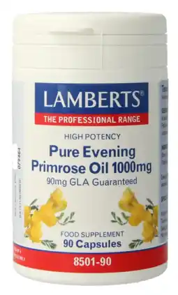 De Online Drogist Lamberts Teunisbloemolie 1000 mg Capsules 90CP aanbieding