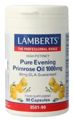 De Online Drogist Lamberts Teunisbloemolie 1000 mg Capsules 90CP aanbieding