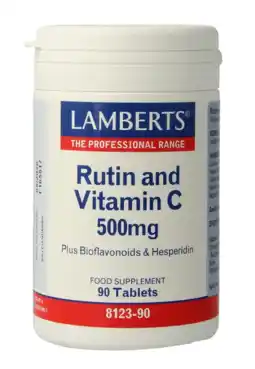 De Online Drogist Lamberts Vitamine C 500mg Rutine & Bioflavonoïden Tabletten 90TB aanbieding