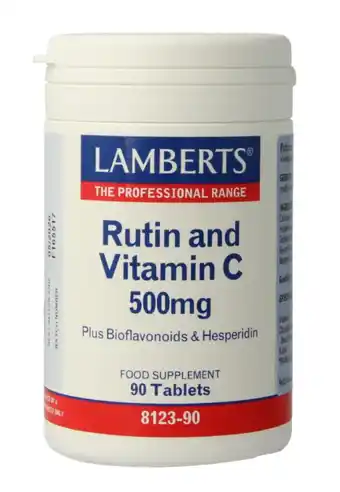 De Online Drogist Lamberts Vitamine C 500mg Rutine & Bioflavonoïden Tabletten 90TB aanbieding