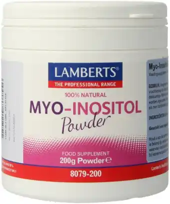 De Online Drogist Lamberts Myo-Inositol Poeder 200GR aanbieding