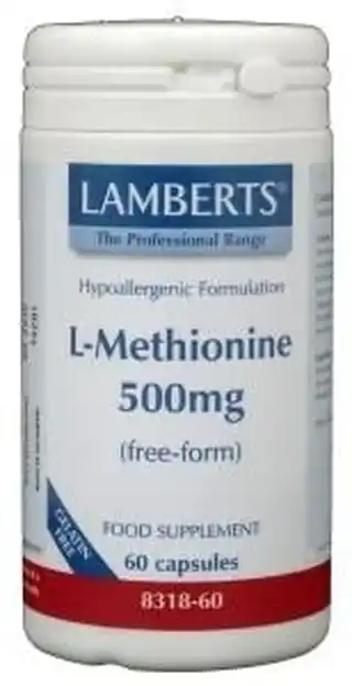 De Online Drogist Lamberts L-methionine 500mg Vegacapsules 60VCP aanbieding