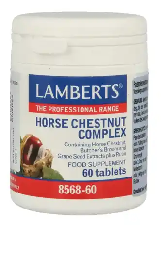 De Online Drogist Lamberts Paardenkastanje Complex Tabletten 60TB aanbieding
