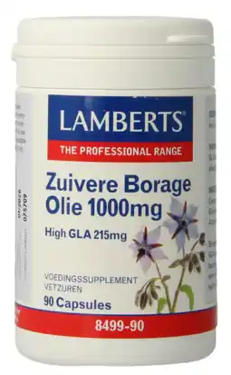 De Online Drogist Lamberts Zuivere Borageolie 1000mg Vegacapsules 90VCP aanbieding