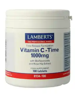 De Online Drogist Lamberts Vitamine C 1000Time Release & Bioflavonoiden Tabletten 180TB aanbieding