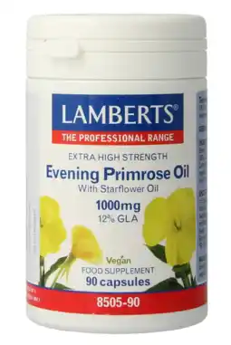 De Online Drogist Lamberts Teunisbloem Met Borageolie 1000mg Capsules 90CP aanbieding