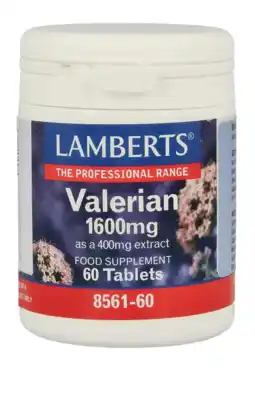 De Online Drogist Lamberts Valeriaan 1600mg Tabletten 60TB aanbieding