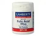 De Online Drogist Lamberts Foliumzuur 400mcg Tabletten 100TB aanbieding