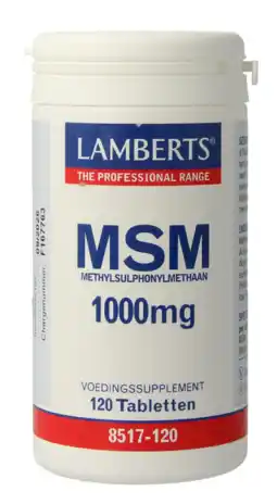 De Online Drogist Lamberts MSM 1000mg Tabletten 120TB aanbieding