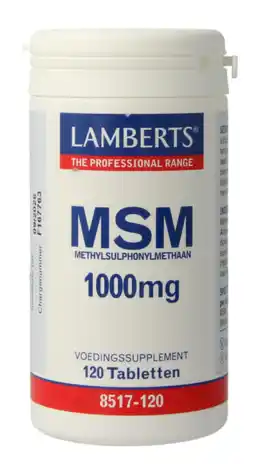 De Online Drogist Lamberts MSM 1000mg Tabletten 120TB aanbieding