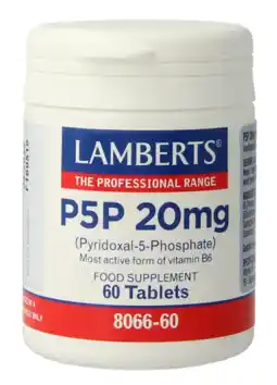 De Online Drogist Lamberts P5P 20 mg Tabletten 60TB aanbieding