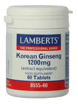 De Online Drogist Lamberts Koreaanse Ginseng 1200mg Tabletten 60TB aanbieding