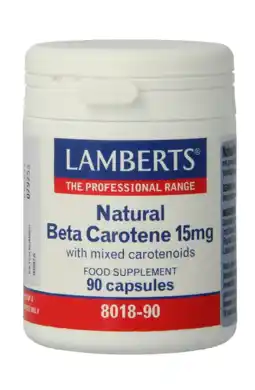 De Online Drogist Lamberts Bèta Caroteen 15 mg Natuurlijk Capsules 90CP aanbieding