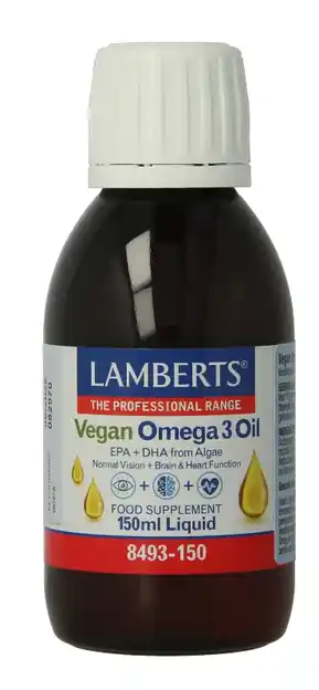 De Online Drogist Lamberts Vegan Omega 3 Olie 150ML aanbieding