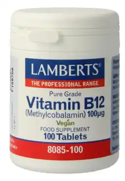 De Online Drogist Lamberts Vitamine B12 100mcg Tabletten 100TB aanbieding