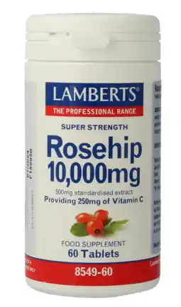 De Online Drogist Lamberts Rozenbottel 10.000mg Tabletten 60TB aanbieding