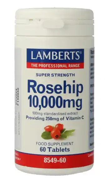 De Online Drogist Lamberts Rozenbottel 10.000mg Tabletten 60TB aanbieding