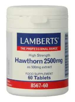 De Online Drogist Lamberts Crataegus 2500mg Tabletten 60TB aanbieding