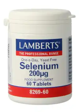 De Online Drogist Lamberts Selenium 200mcg Tabletten 60TB aanbieding