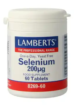 De Online Drogist Lamberts Selenium 200mcg Tabletten 60TB aanbieding