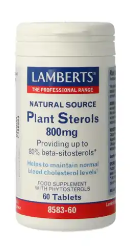 De Online Drogist Lamberts Plant Sterolen 800mg Tabletten 60TB aanbieding