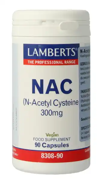De Online Drogist Lamberts N-Acetyl Cysteïne (NAC) Capsules 90CP aanbieding