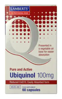 De Online Drogist Lamberts Ubiquinol 100mg Capsules 60CP aanbieding