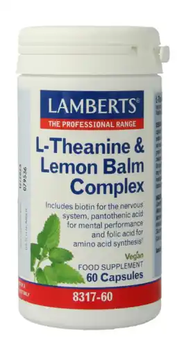 De Online Drogist Lamberts L-Theanine & Citroenmelisse Complex Capsules 60CP aanbieding