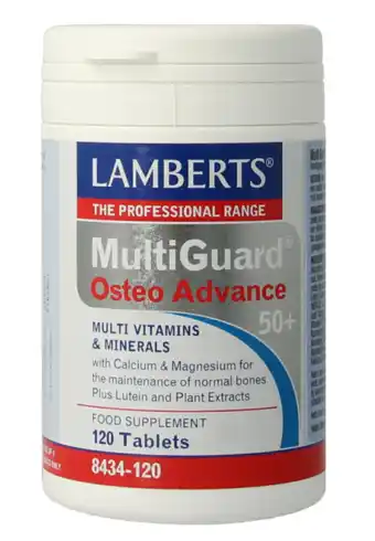 De Online Drogist Lamberts Multi-Guard Osteo Advance 50+ Tabletten 120TB aanbieding