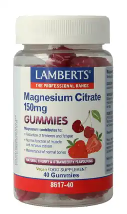 De Online Drogist Lamberts Magnesium Citraat Gummies 40ST aanbieding
