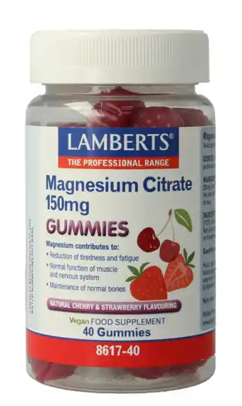 De Online Drogist Lamberts Magnesium Citraat Gummies 40ST aanbieding