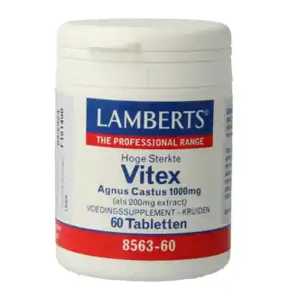 De Online Drogist Lamberts Vitex Agnus Castus Tabletten 60TB aanbieding