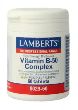 De Online Drogist Lamberts Vitamine B-50 Complex Tabletten 60TB aanbieding