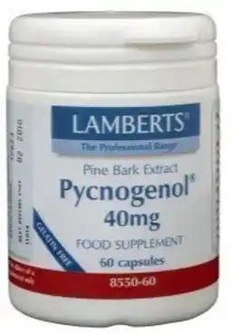 De Online Drogist Lamberts Pycnogenol 40 mg Capsules 60VCP aanbieding